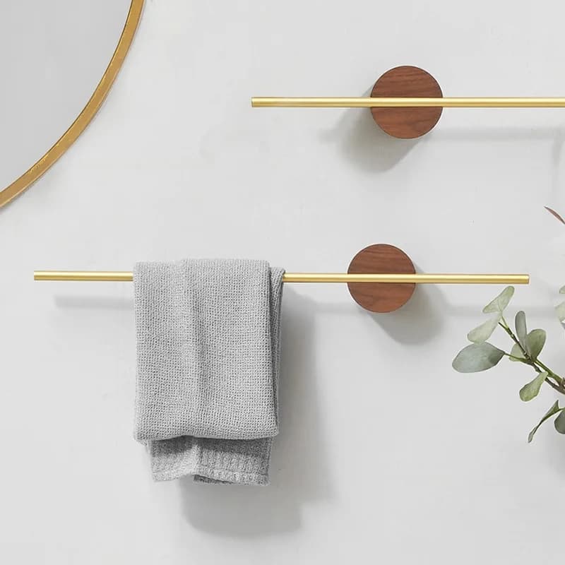 Portasciugamani da 40/50 cm, appendiasciugamani da parete in legno, mensola da bagno, portaoggetti da cucina, accessorio per la casa