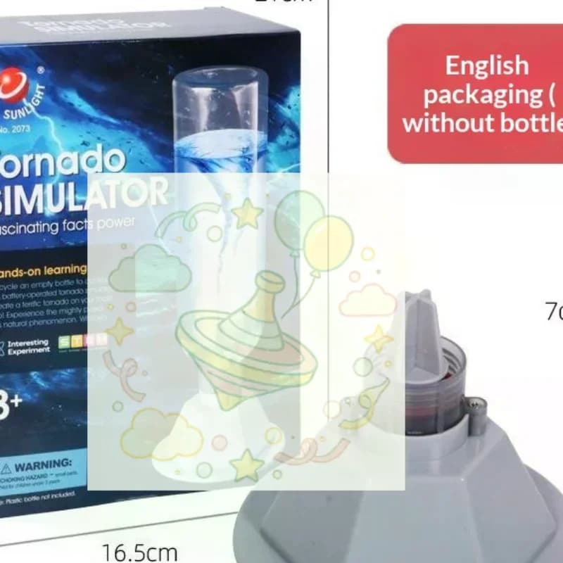 1 Set Twister Maker Kit Wind Water Simulator Toy Science Craft No Empty Bottle
