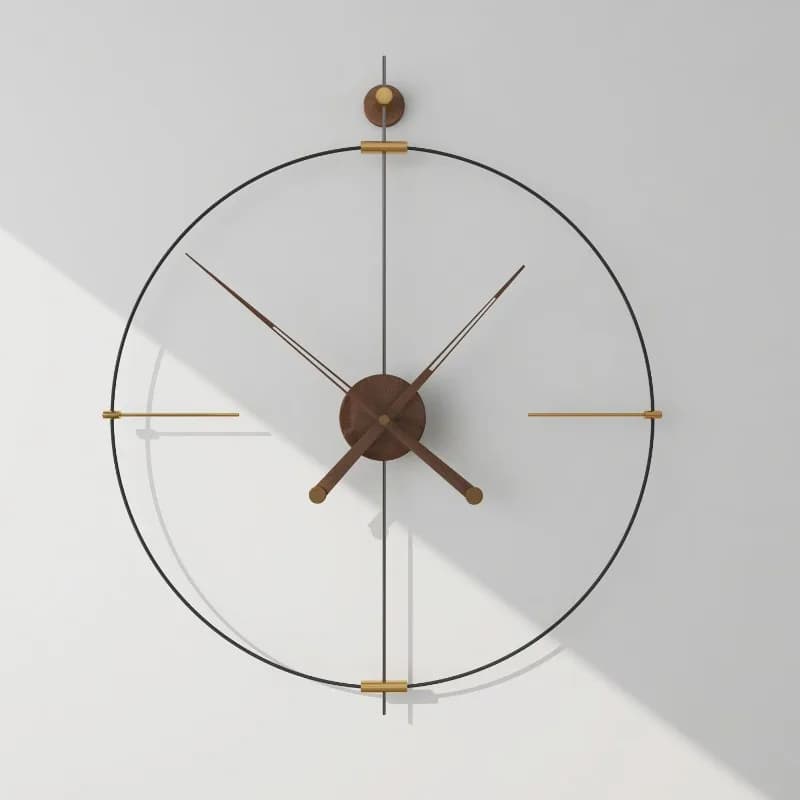 Minimalist Style Wall Clocks Silent Pointer Hanging Timer No Number Hollow Watch Household Living Room Unique Decoration Clock