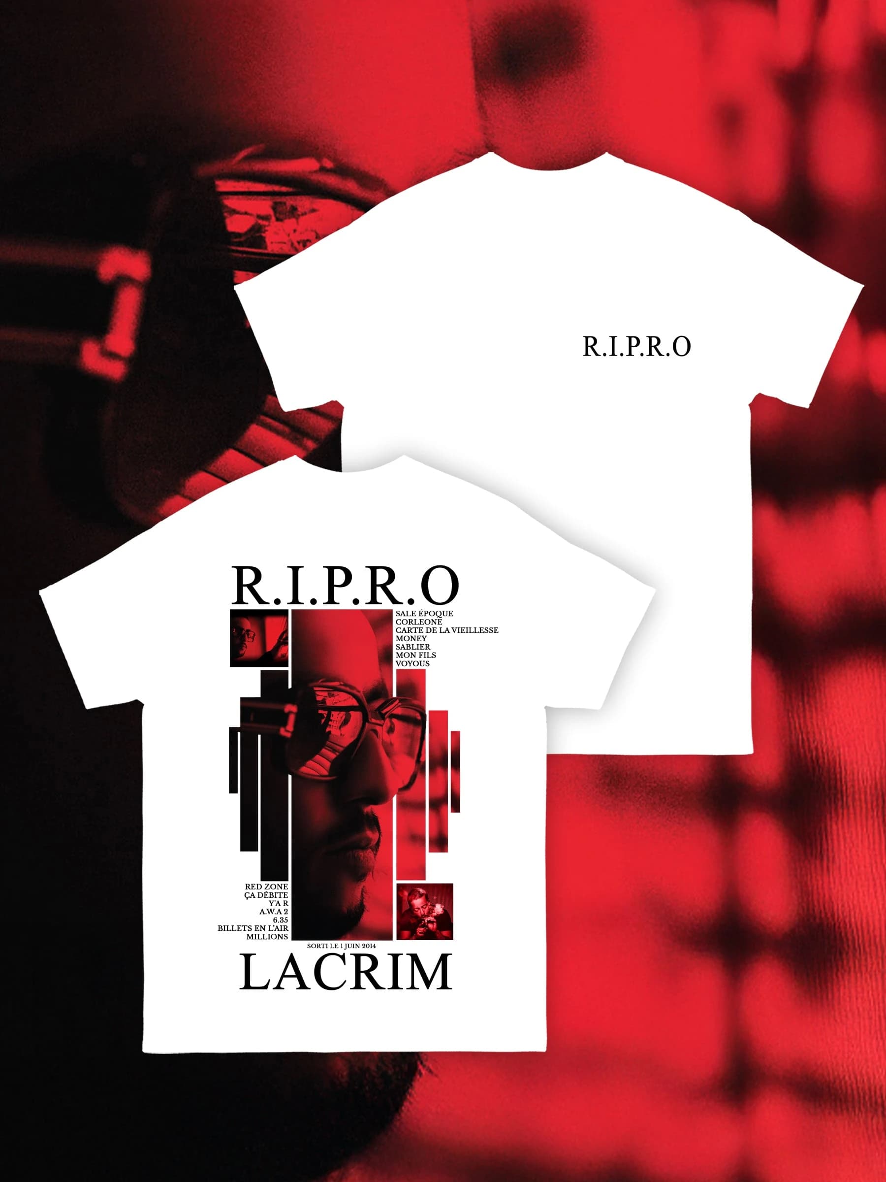 Maglietta Rapper Lacrim R.I.P.R.O Album 2026 Merch 100% Cotone Unisex Uomo Donna T-Shirt Tour Fan Y2k Oversize Popolare