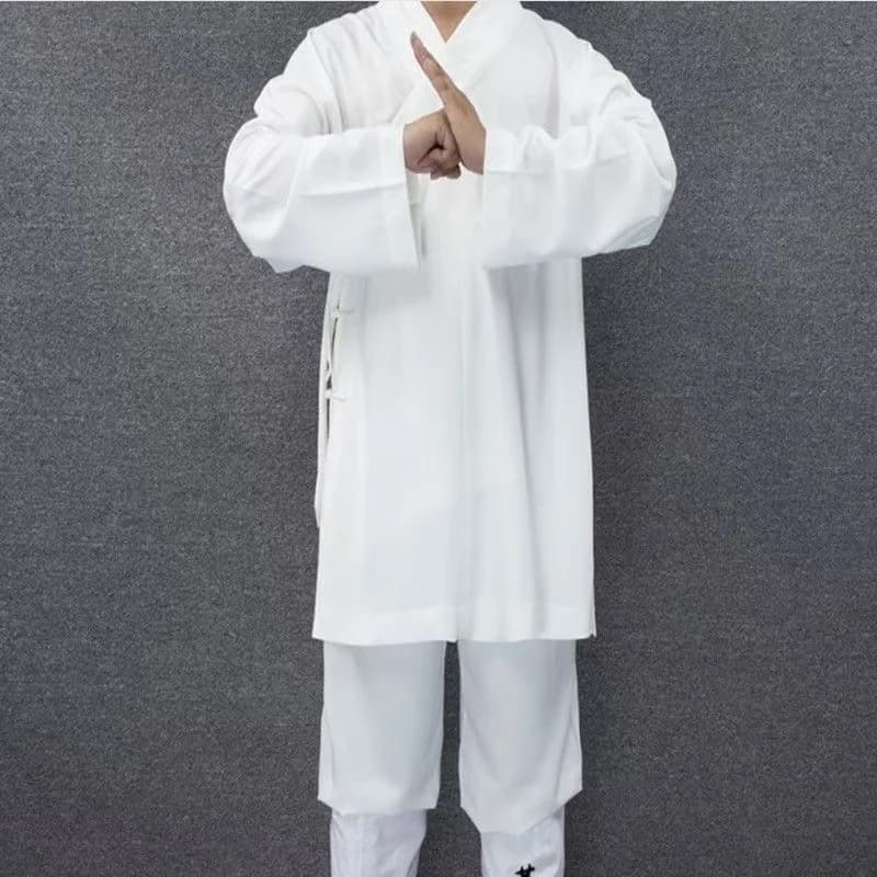Retro Hanfu Dinastia Ming Cinese Colletto Croce Manica Dritta Base Innerwear Antico Uomini Donne Coppie Casa Pigiama Taoista Robe