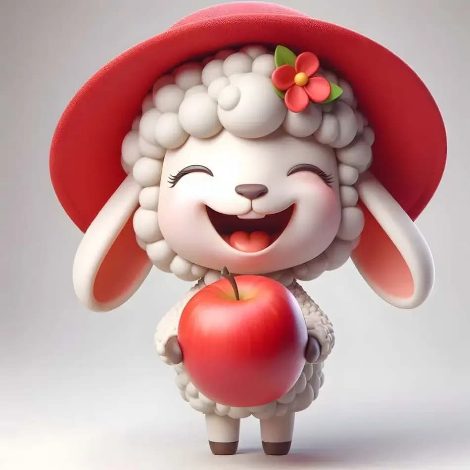 RUOPOTY 5d Diamond Painting Kits For Whit Sheep And Apple Adults Create Wall Art Artwork Animal Full Round Paint With Diamonds