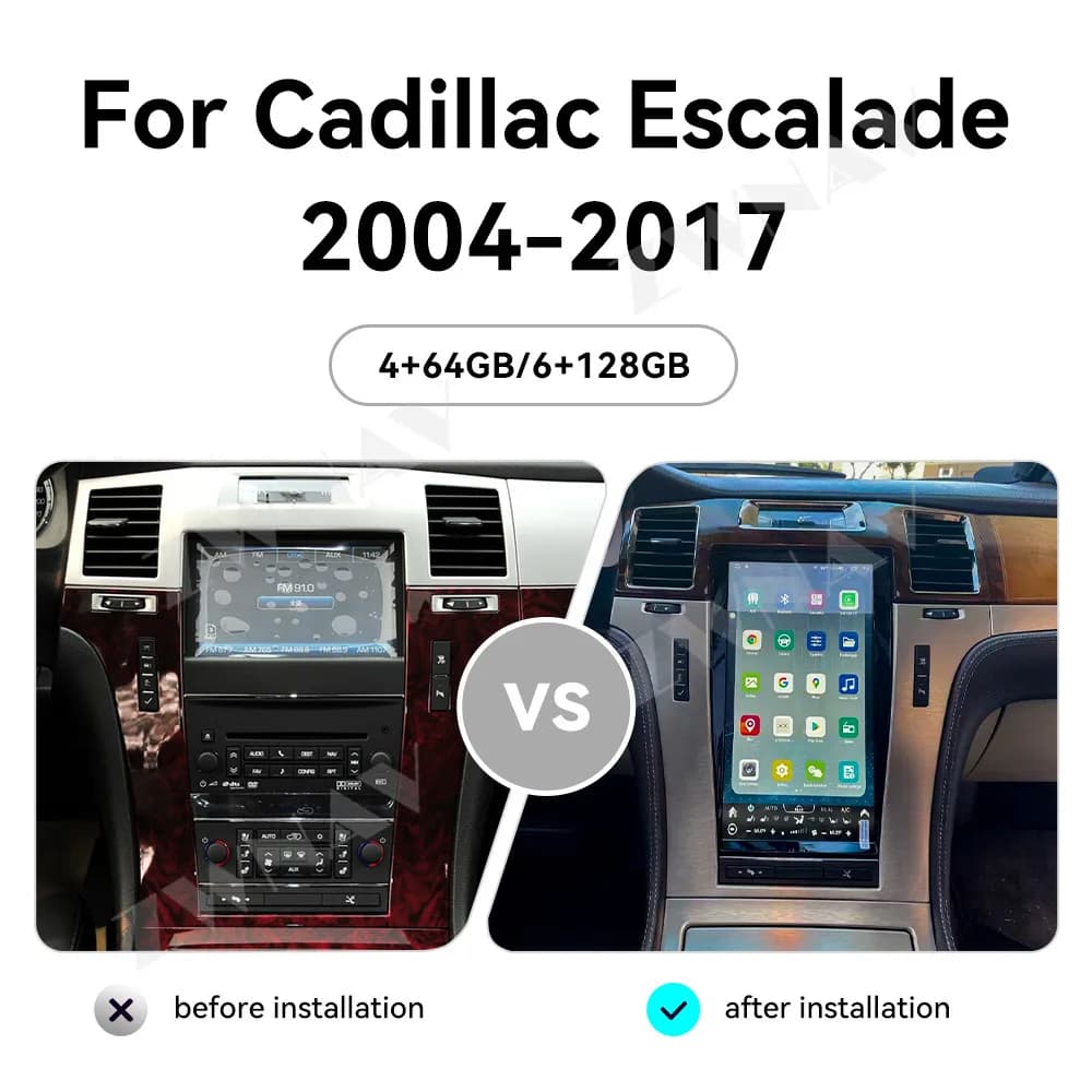 Touch Screen da 13.6 ''per Cadillac Escalade 2007 - 2014 sistema Radio intelligente per Auto lettore Stereo multimediale Android Auto Carplay