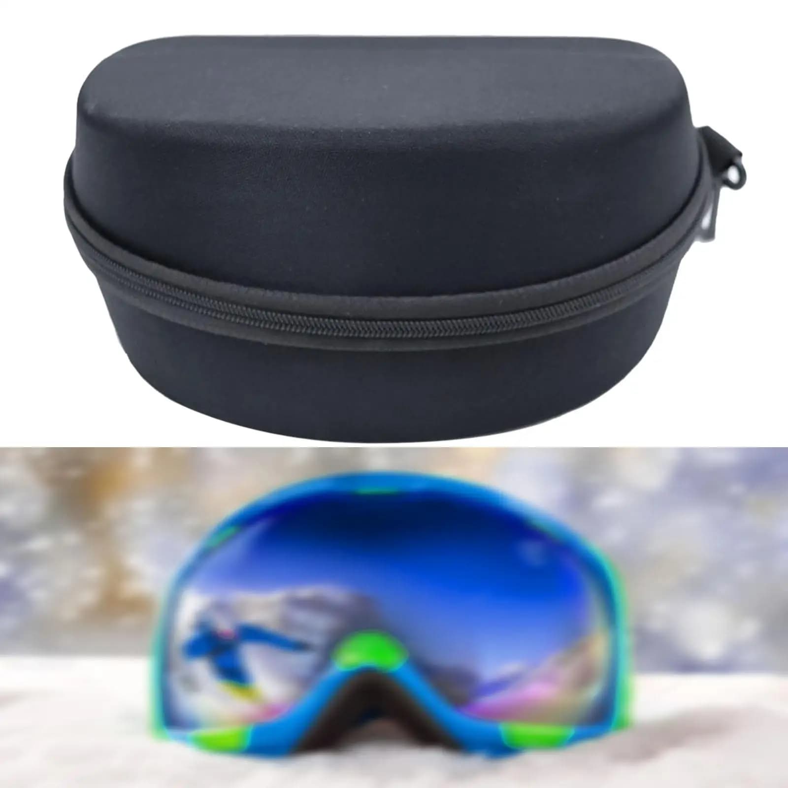 Custodia per occhiali da sci per uomo donna, custodia rigida per occhiali da neve, scatola portaoggetti portatile per occhiali da snowboard,