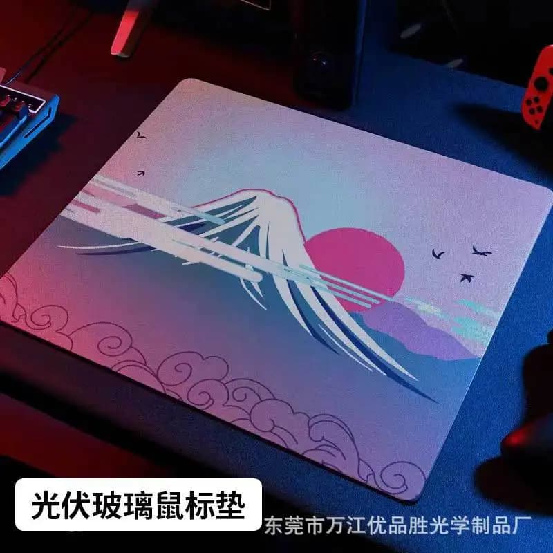 Top selling games Glass Mouse Pad Game Pad Smooth Frosted Surface Waterproof Desk Tempered Multiple 450x400 Large Size Optional