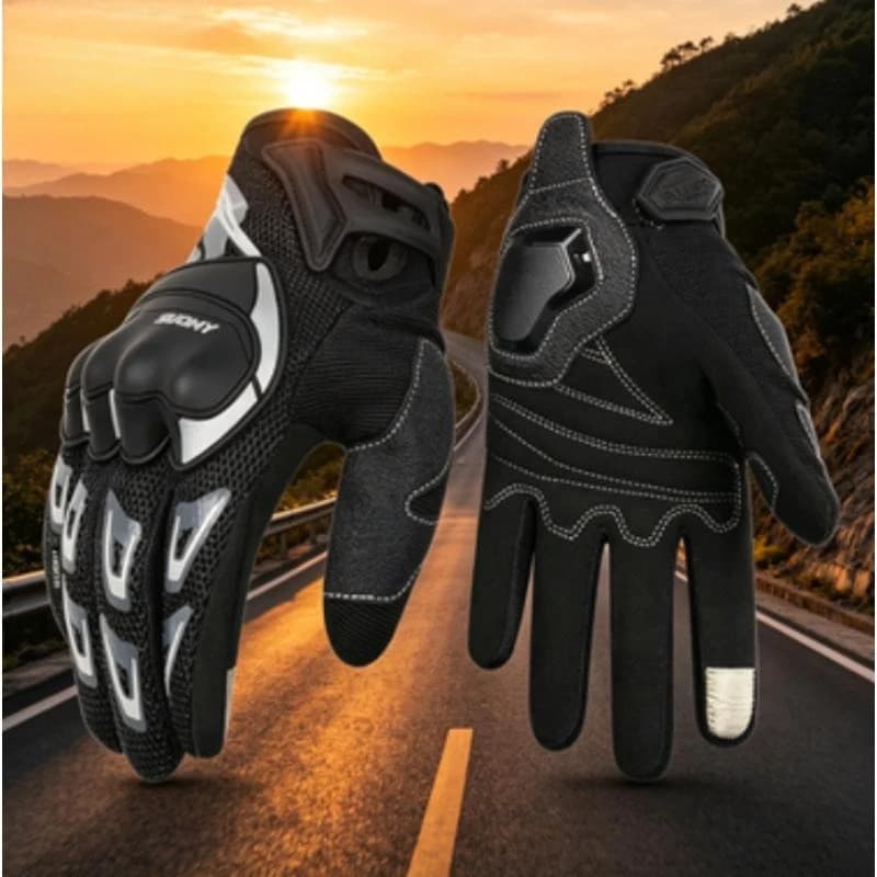 Guanti Moto Touch Screen Suomy Estivi Traspiranti Rosa per Uomo e Donna, Attrezzatura da Motociclista