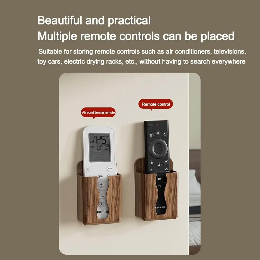 Durable Universal Remote Controller Holder Adhesive Wall Mounted Mobile Phone Charger Storage Rack TV Remote Control Storage Box