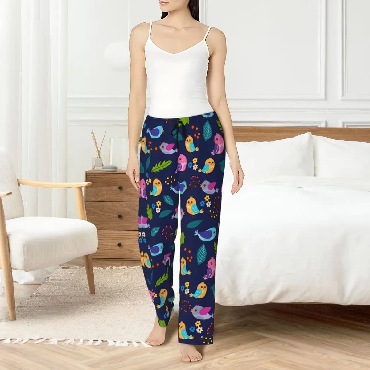 Pajamas pants for birds custom parrot with print night pants for sleeping cute parrot with pockets