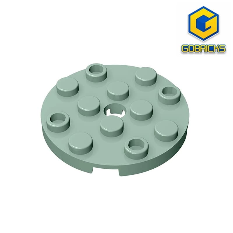 Gobricks 10 pz MOC FAI DA TE 60474 Piatto Rotondo 4x4 con Foro Perno Per Assembla Blocchi di Costruzione Parti FAI DA TE Parti Educative giocattoli Regalo