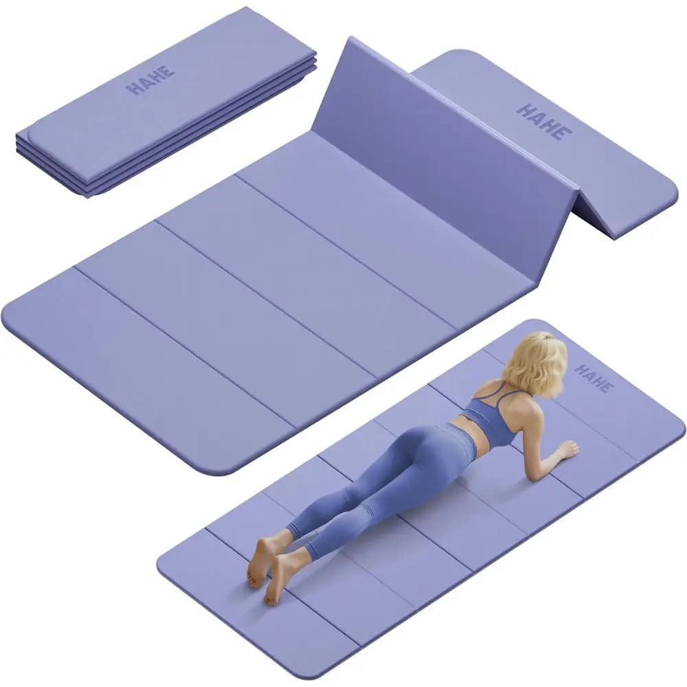 Tappetino da yoga portatile spesso 74 x 32 cm - Antiscivolo, ampio per pilates, allenamenti a casa, viaggi e campeggio