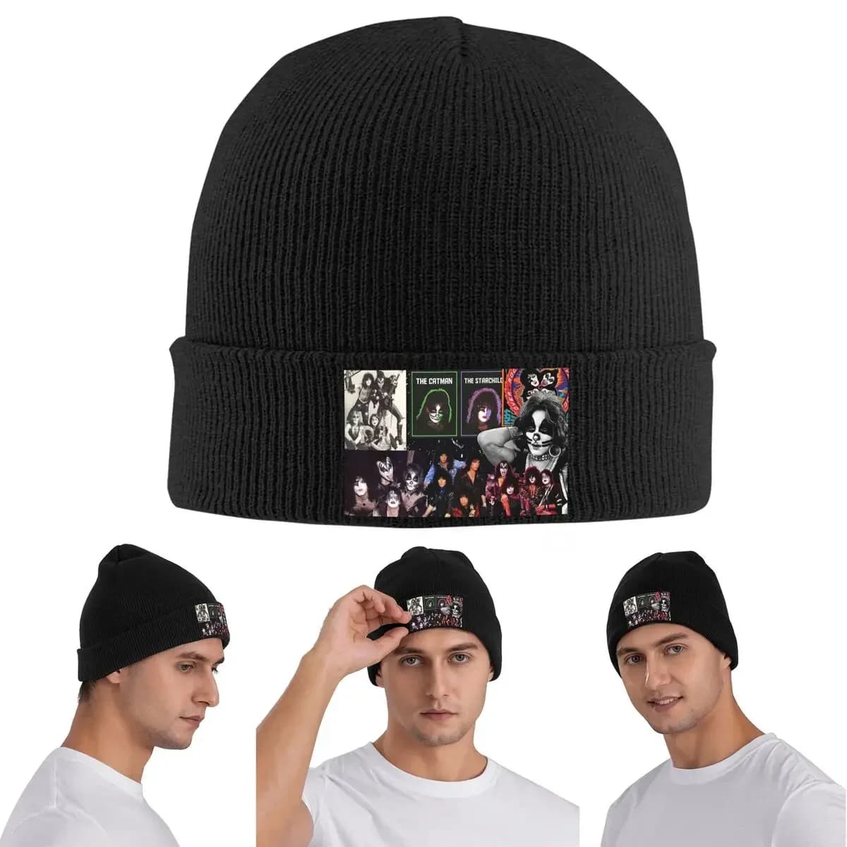 Heavy Metal Rock Music Band Kiss Warm Knitted Cap Winter Knit Bonnet Hat Skullies Beanies Hip Hop Caps for Unisex