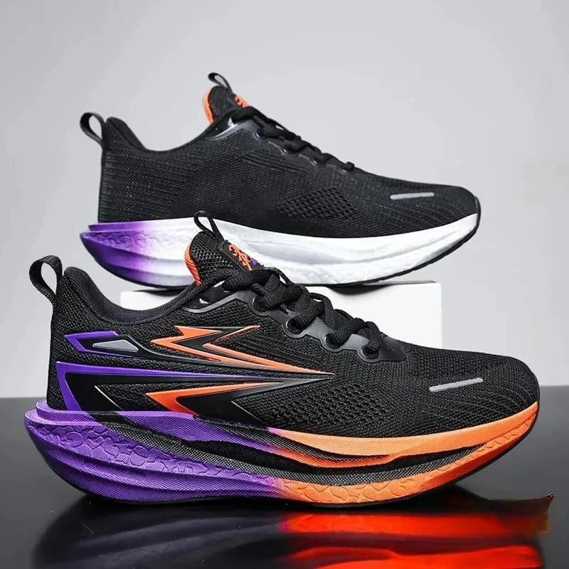 Scarpe da Jogging Ammortizzate, Scarpe da Corsa con Piastra in Carbonio, Sneakers Traspiranti Leggere Antiscivolo per Uomo e Donna