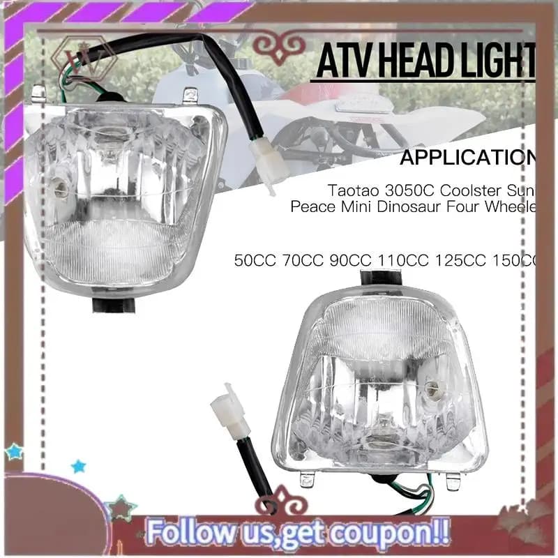 A57E-ATV Gruppo lampada faro anteriore 50Cc 70Cc 90Cc 110Cc 125Cc 150Cc Taotao 4 ruote Accessori