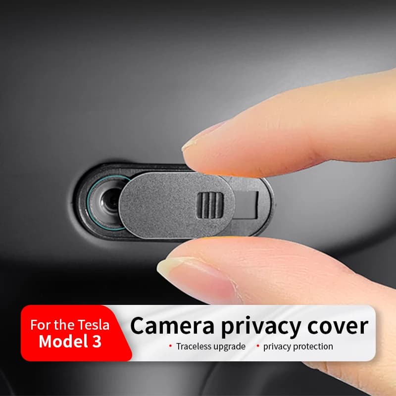 For Tesla Model 3/Y – Slide Switch Webcam Privacy Cover, Camera Protector & Interior Console Sticker Trim