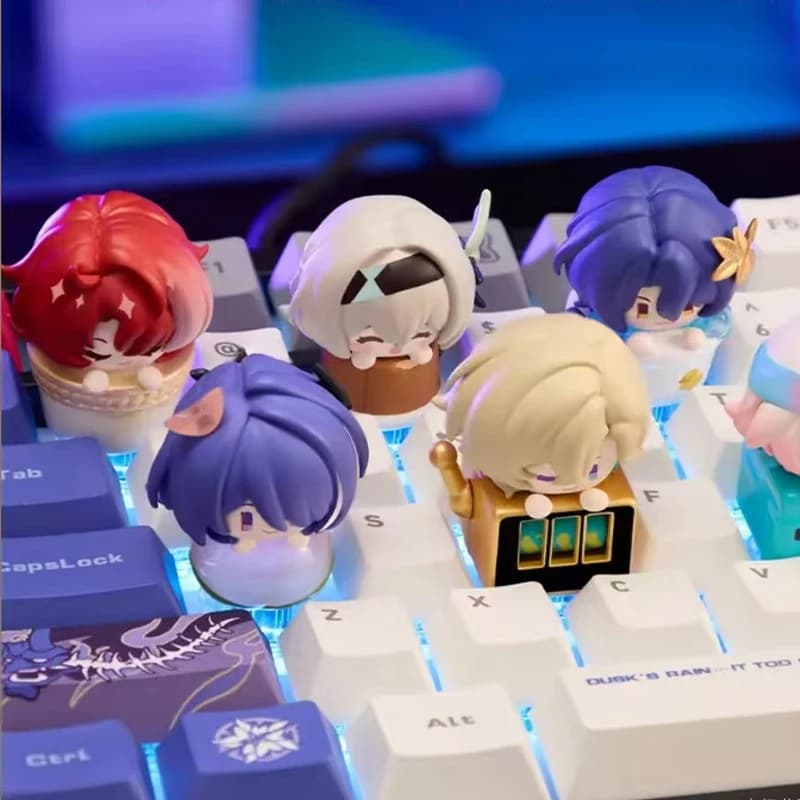 Keycap a Forma di Dito di Honkai Star Rail Seconda Serie, Accessorio per Tastiera da Gaming, Collezione Anime per Fan