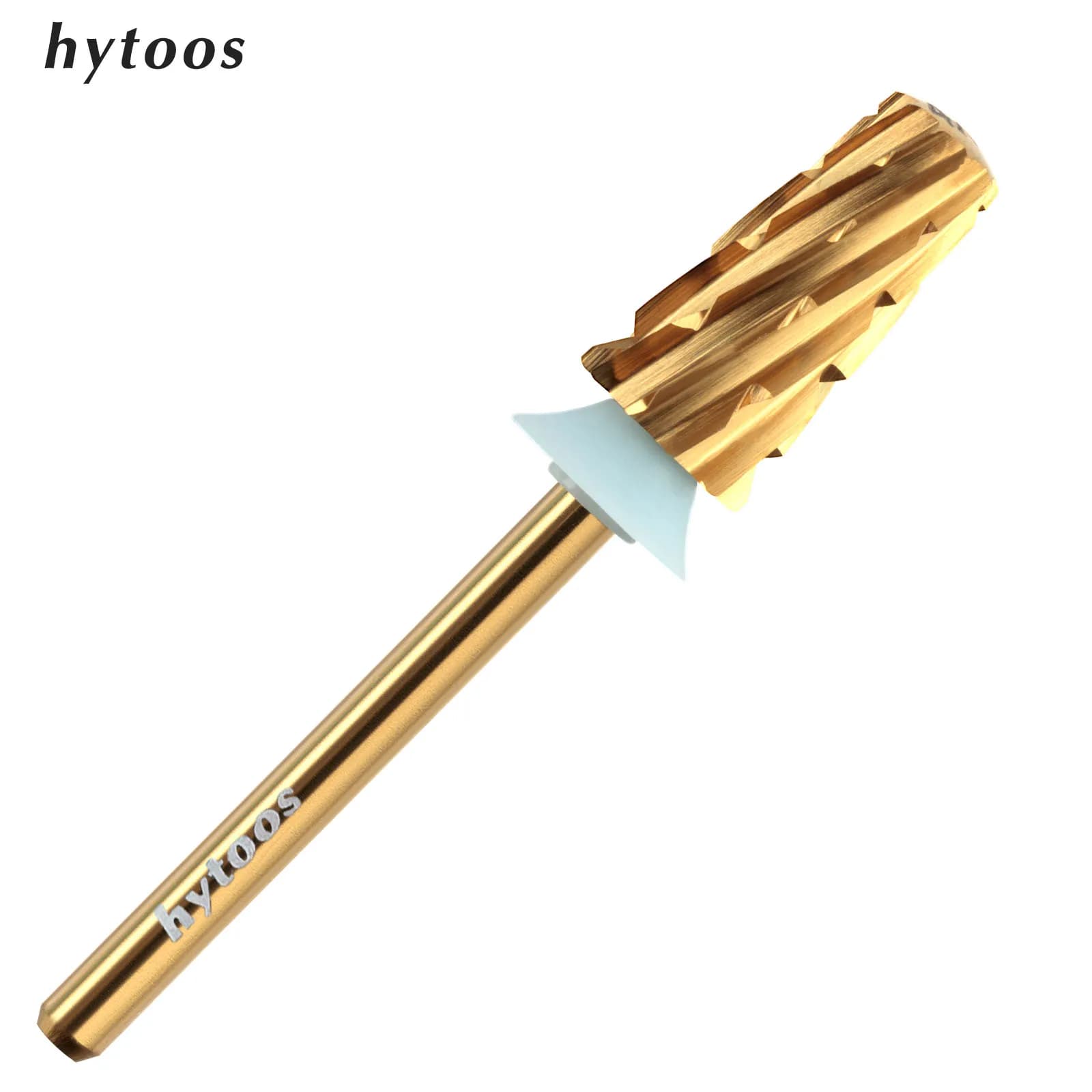 HYTOOS 4XC Punte da trapano per unghie coniche in titanio Punta per unghie arrotondata in carburo di sicurezza Strumento per accessori per manicure per rimozione gel duro e spesso