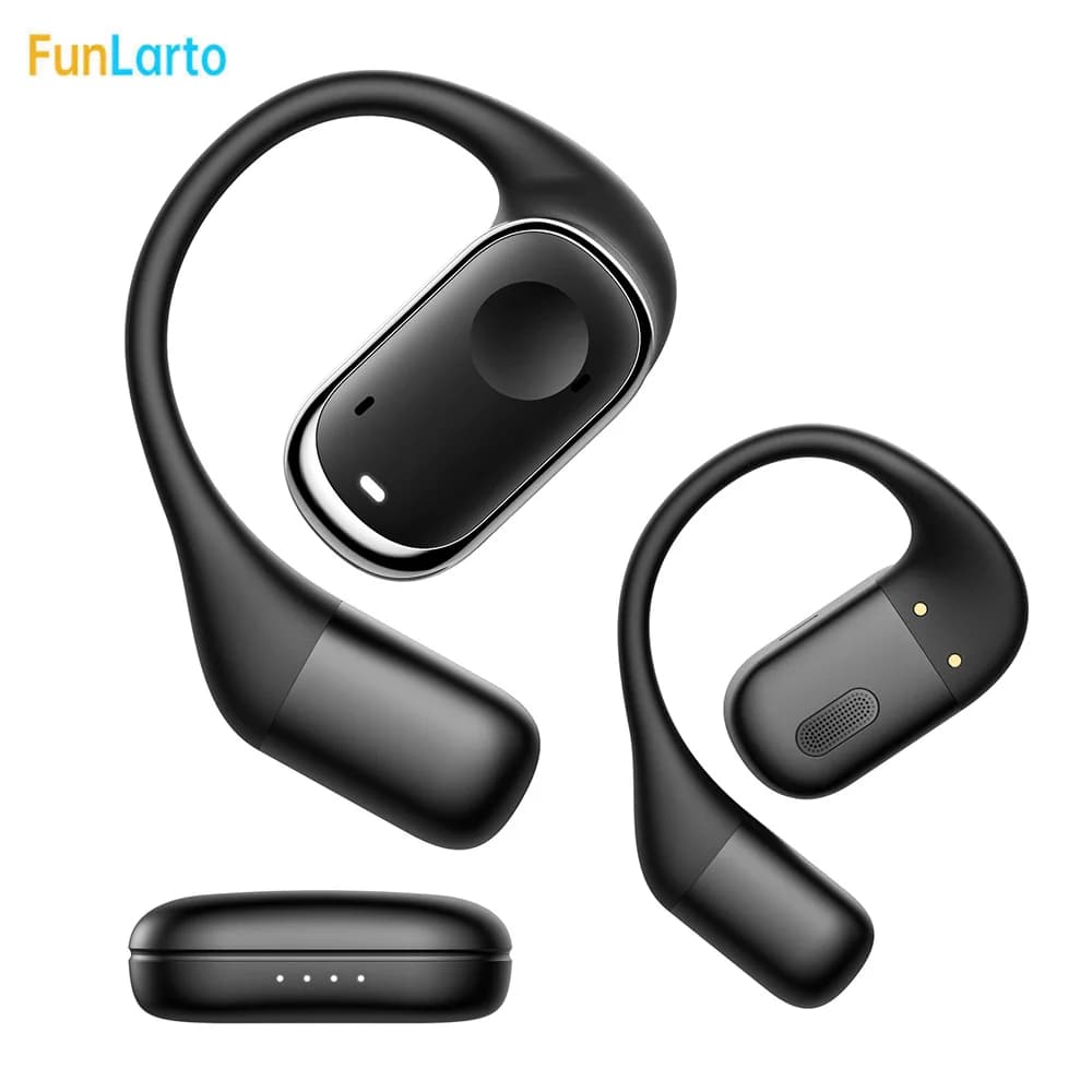 Cuffie auricolari aperte Auricolari wireless Bluetooth 5.3 con ganci per le orecchie Touch Control Clear Talk Driver per bassi profondi Auricolari sportivi OWS