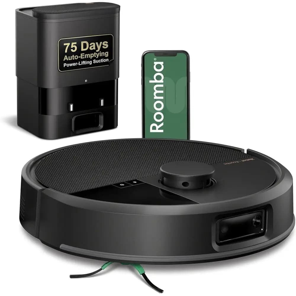 Robot Aspirapolvere Roomba Plus 504 con Base di Svuotamento Automatico - Aspirazione Superiore, Spazzole in Gomma Anti-Incavamento, Ideale per Peli di Animali Domestici