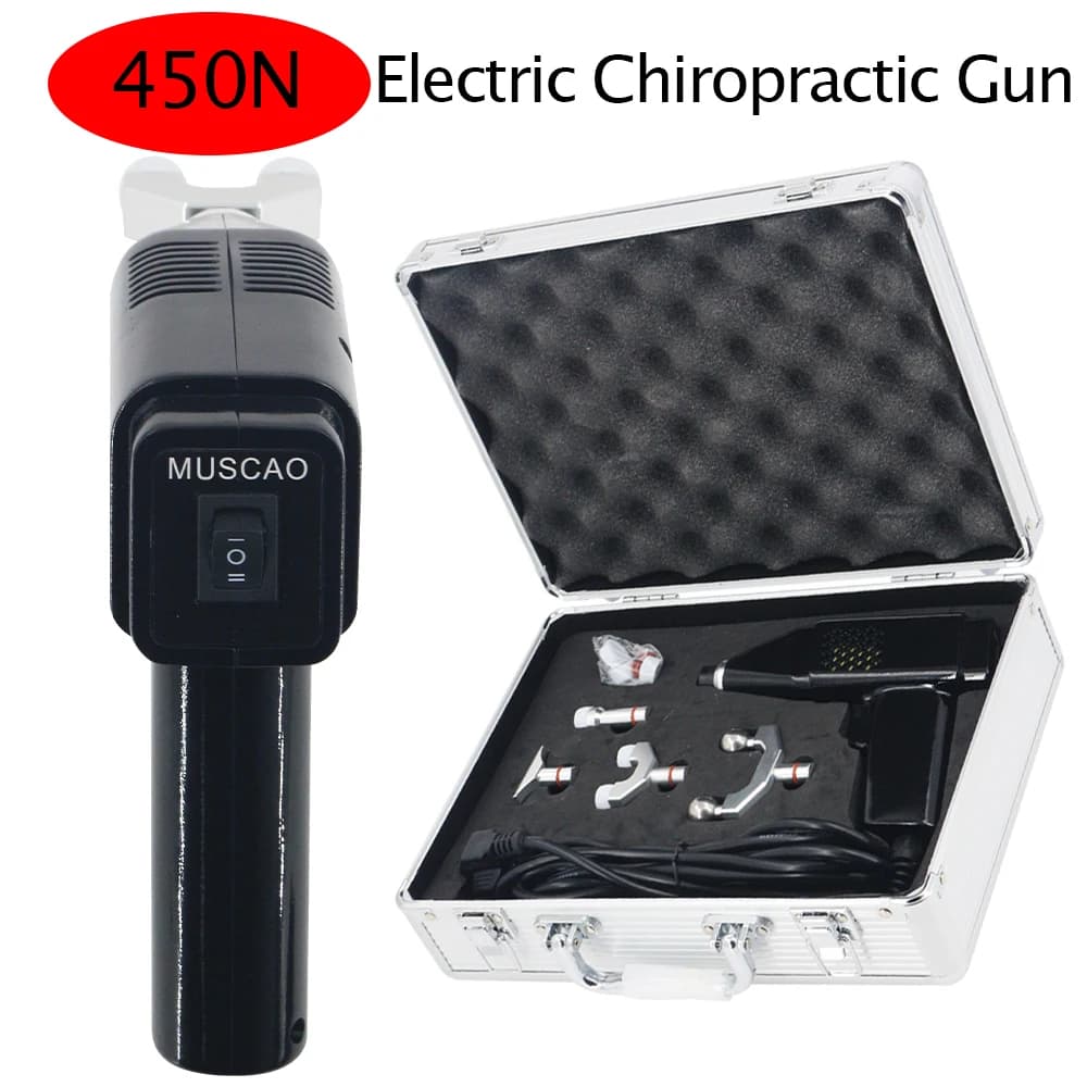 450N Strumento di regolazione chiropratica elettrica Pistola chiropratica 4 teste Terapia Arti Correzione articolare Salute Massaggiatore infermieristico