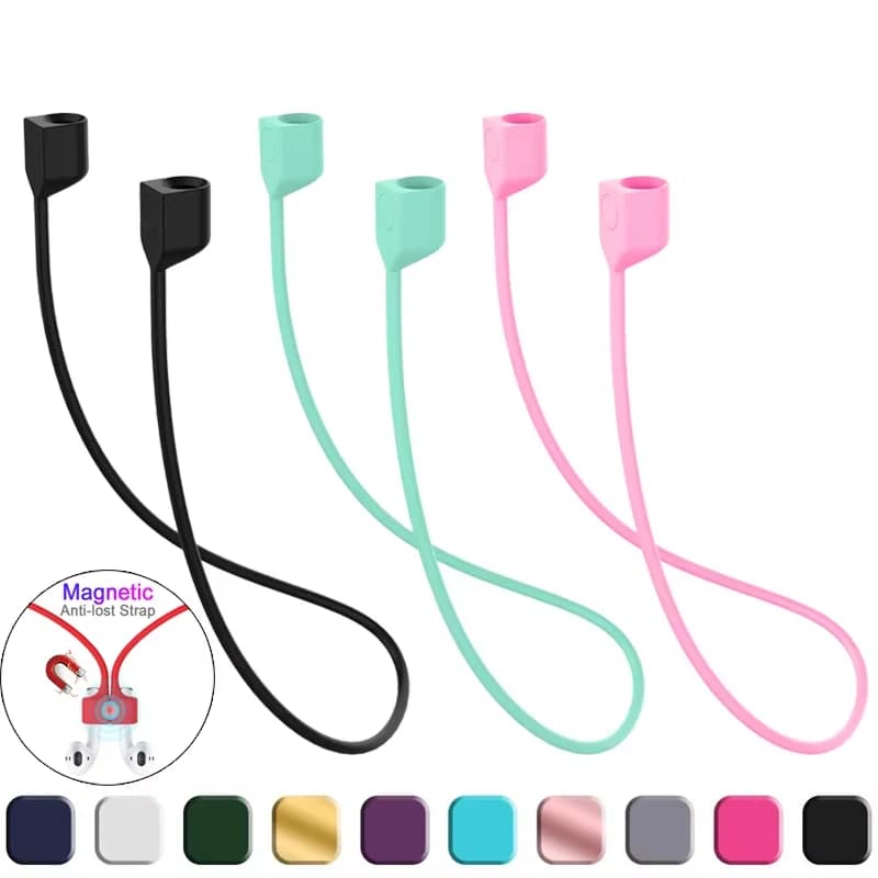 Soft Silicone Anti Lost Magnetic Rope Earphone For Apple Airpods Pro 3 2 1 4 Air Pods Bluetooth Wireless Headphone Earbuds Strap