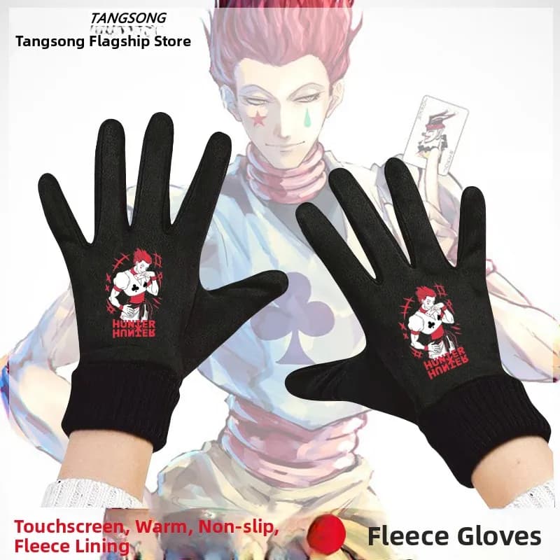 Winter Cycling Gloves Leafed in Pile X Theme Travel Gloves Anime Full Time Phan Touch Screen Compatible with Sofu