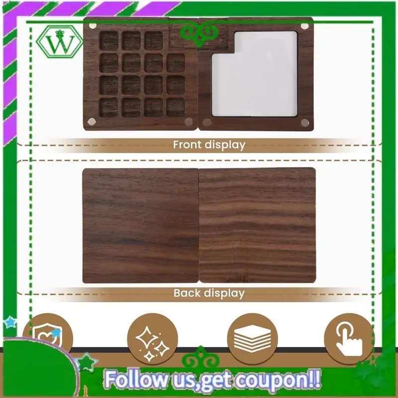 Reliable-Portable Watercolor Palette, 15 Color Sketchbook Palette, Wooden Palette Box, Travel Paint Palette (Without Colors)