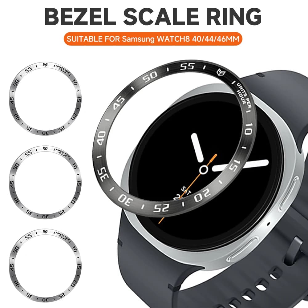 Anello con castone in metallo per Samsung Galaxy Watch 8/8 Cover con castone classico Anello di protezione in acciaio inossidabile Decorazione adesiva per orologio 2025