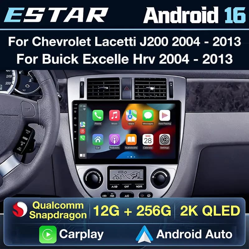 Android 16 Wireless Carplay per Chevrolet Lacetti J200, per Buick Excelle Hrv, per Daewoo Gentra 2, autoradio DSP SWC BT Stereo DTS