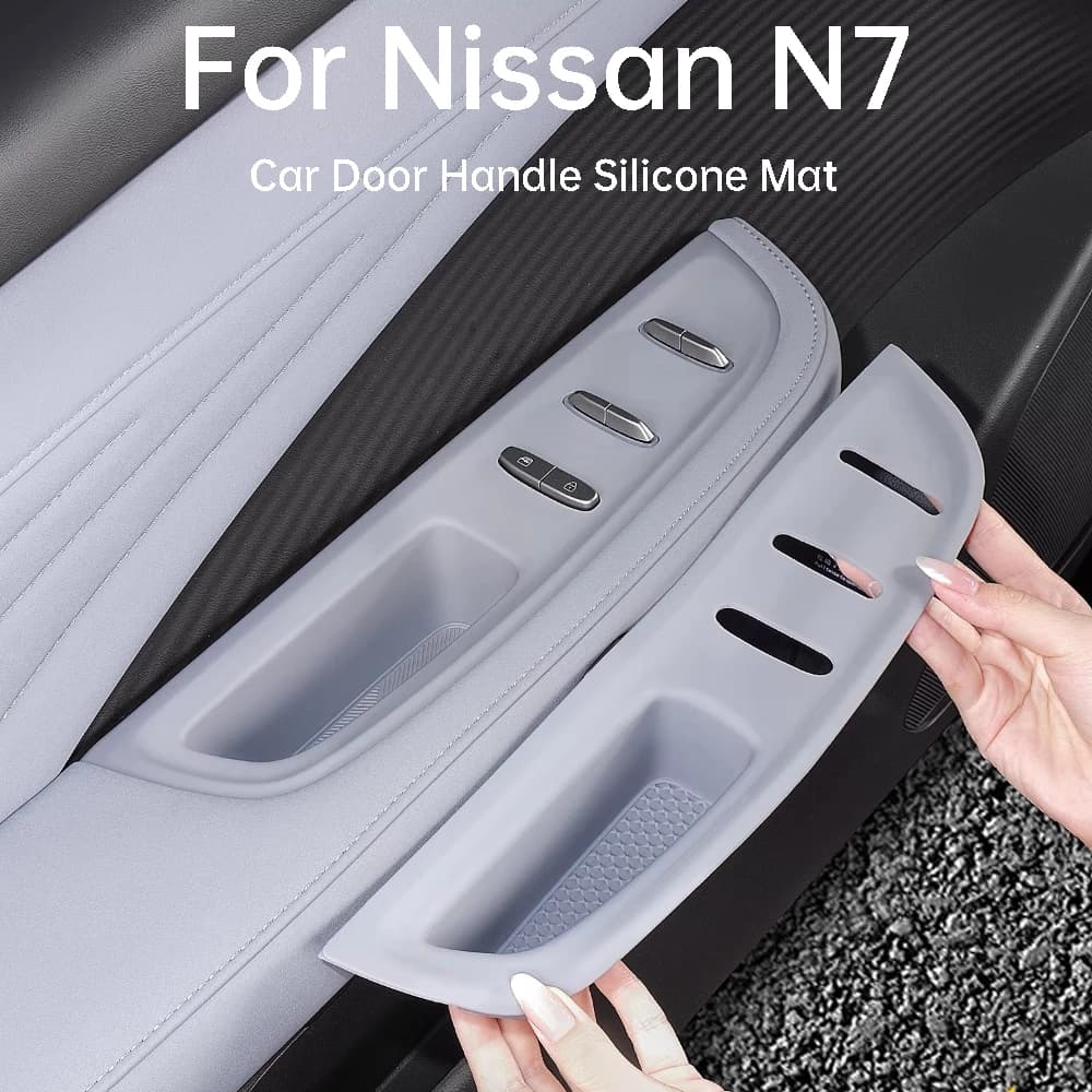 Nissan N7 Primera Auto Door Handle Silicone Mat, Switch Panel Protector, Interior Accessories