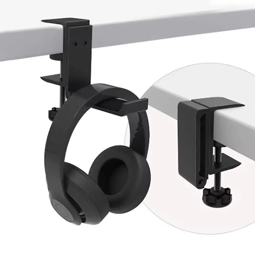 New High-quality Headphone Holder No Punch Adjustable Earphone Stand Foldable Aluminium Alloy Table Clip Hook