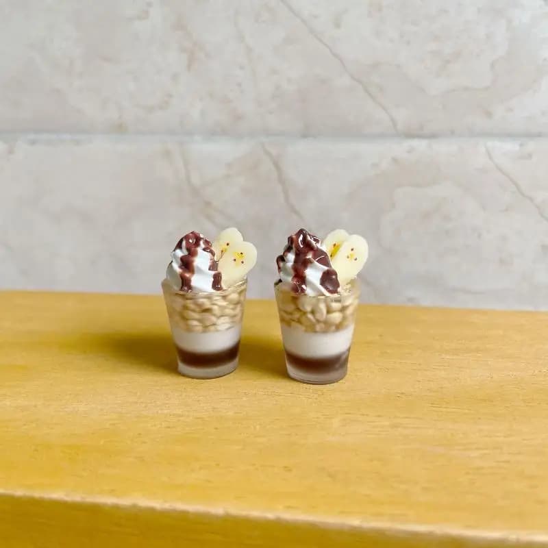 Modellino in Miniatura di Coppa Gelato per Casa delle Bambole, Accessorio Decorativo per Negozio di Dolci, Giocattolo Regalo per Bambini