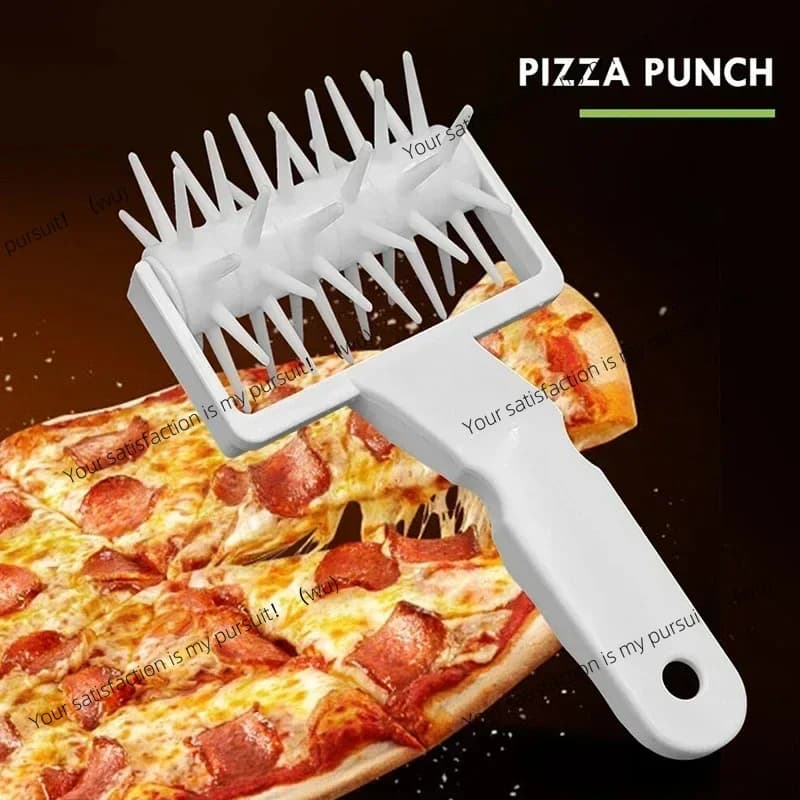 Pizza rolling pin punch, pastry needle embossing roller, kitchen baking cooking tools