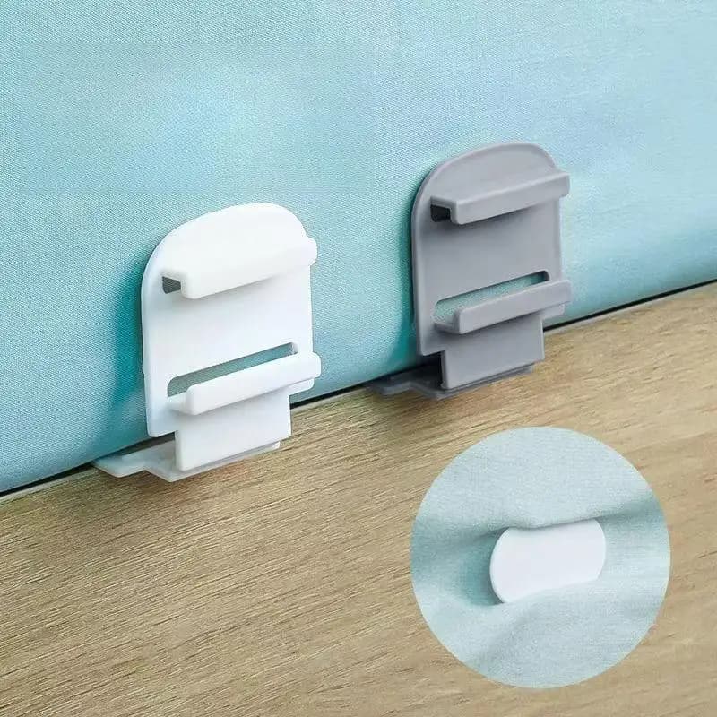 4Pcs Folding Bed Sheet Bed Cover Holder Non-slip and Easy To Install Adjustable Bed Sheet Anti-running Fixing Clip Single