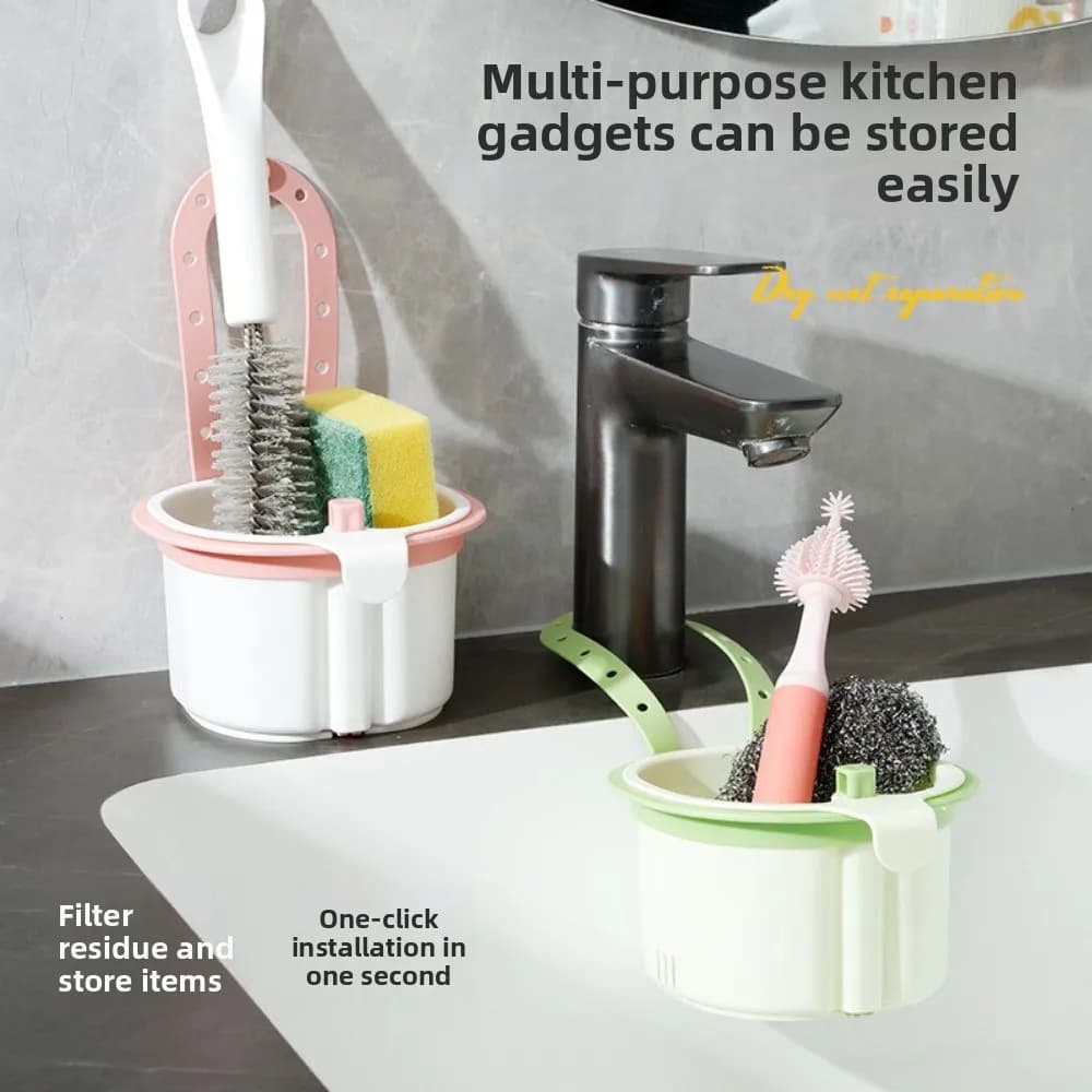 Lavello inferiore apribile Cestello di scarico sospeso Pressa separata Dumping Rack di stoccaggio per lavello dei rifiuti Versatile creativo