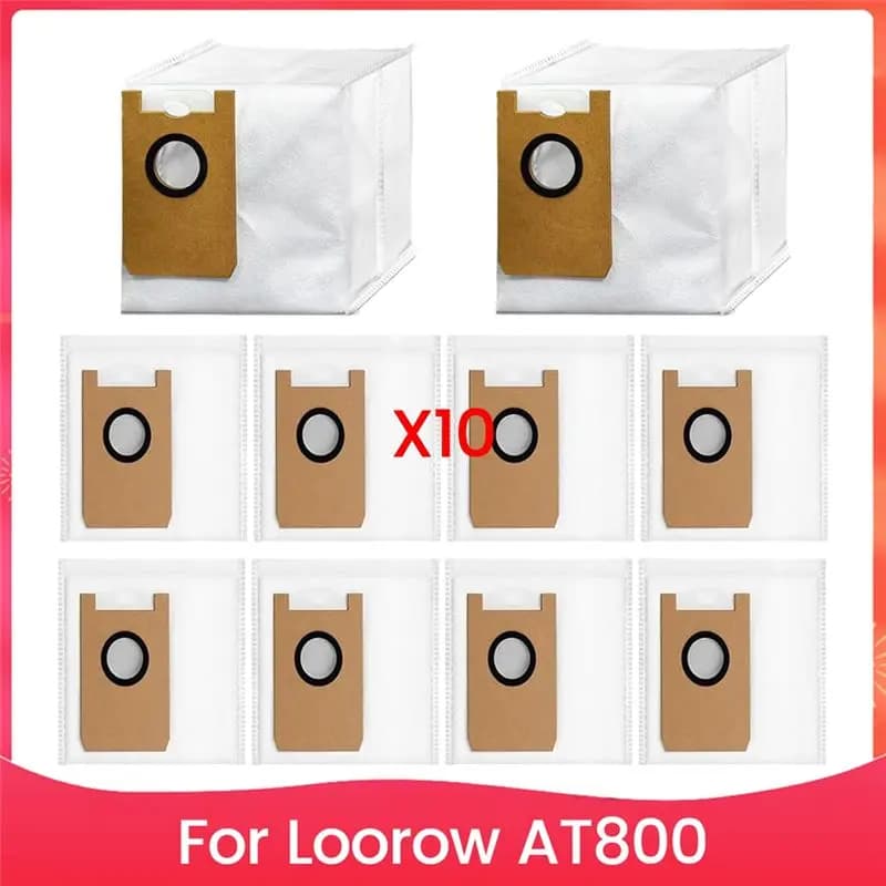 A21I-Replacement For Loorow AT800 Dust Bag,Replace Dust Bags For Loorow AT800 Robot Vacuum (10 Pack)