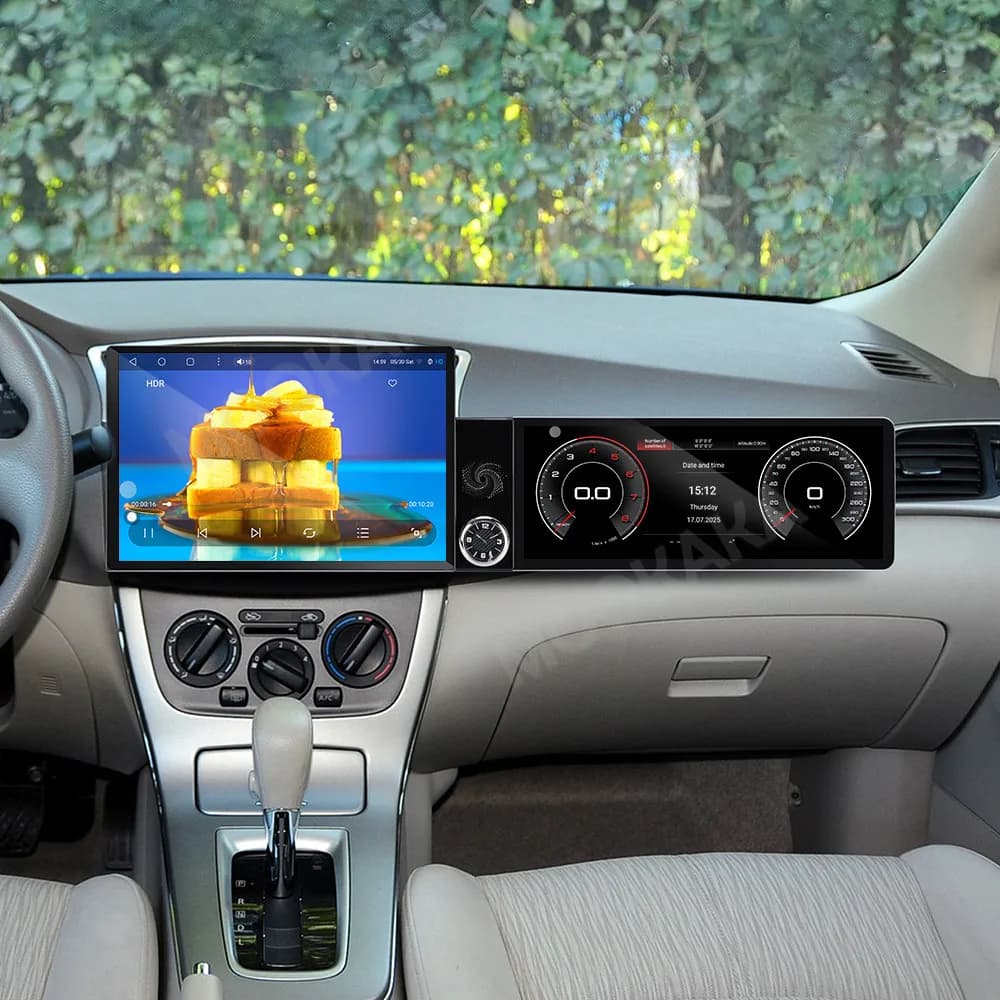 13.1+12.3" Dual Screen For Nissan Sylphy / Sentra / Pulsar Sedan 2012-2019 Android Auto CarPlay GPS Navi Car Radio Stereo Player