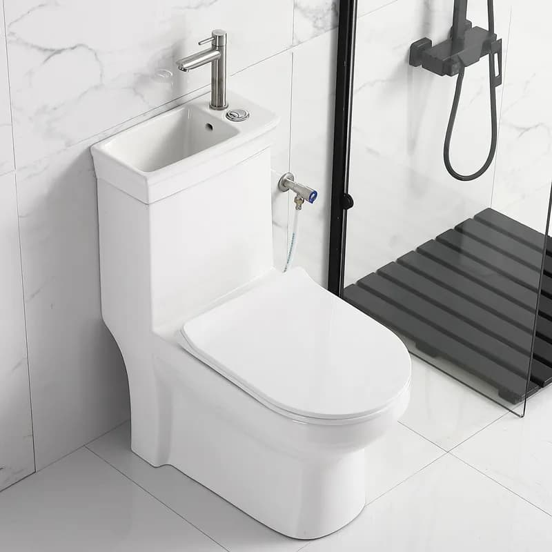 Export household flush toilet flush toilet ceramic with wash basin toilet