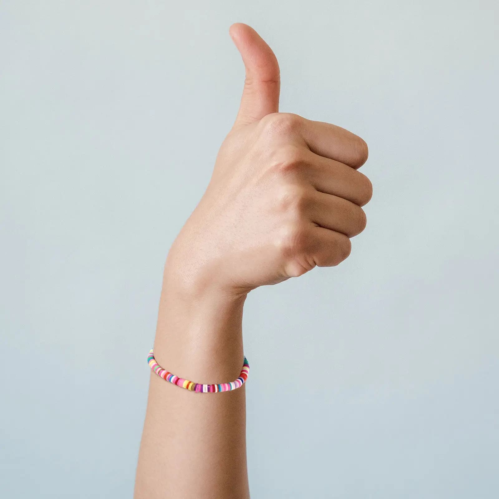 Handmade Polymer Clay Bracelet Elastic Wristband Bohemian Colorful Design for Banquet Prom Party Daily Outfit Refined Elegant