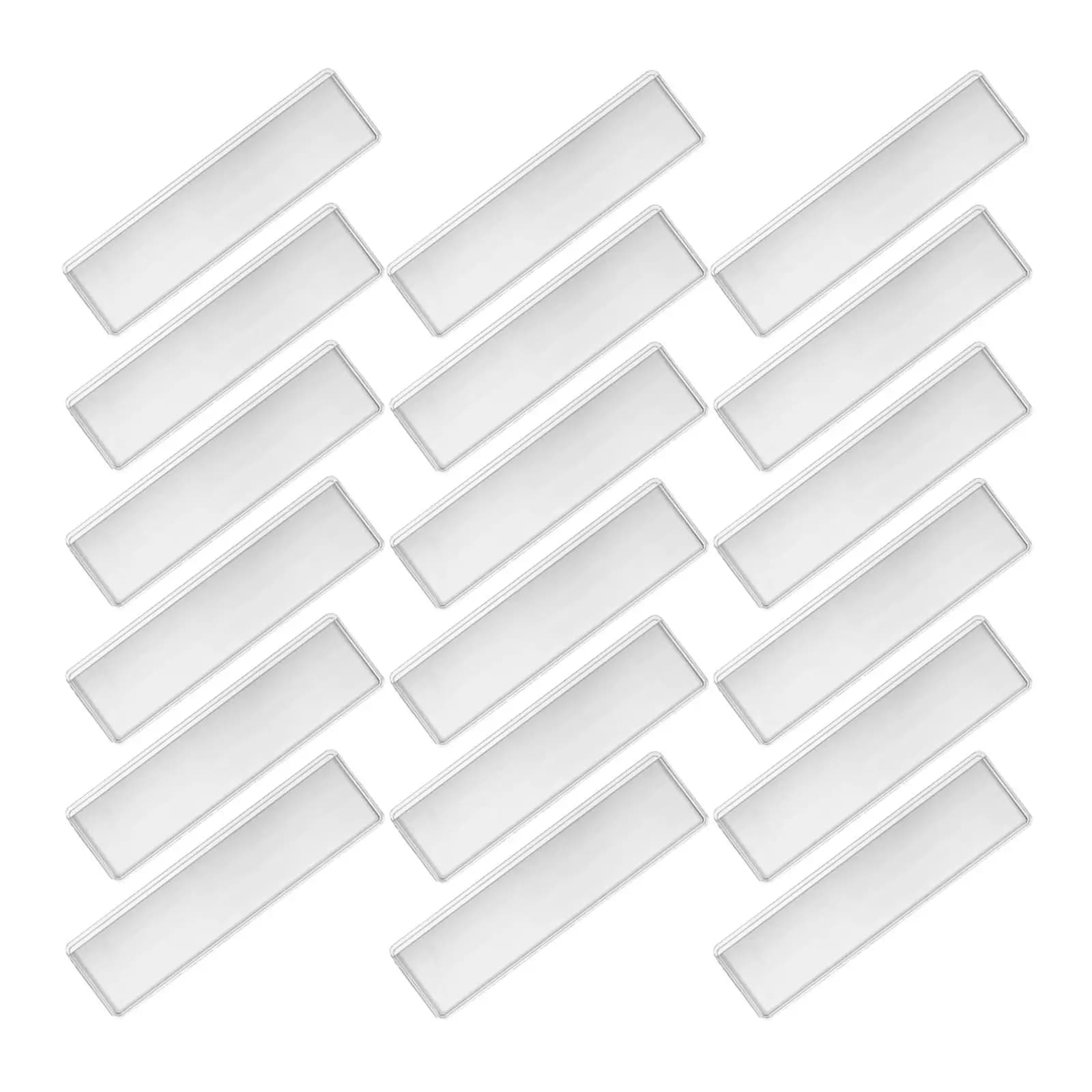 50Pcs Transparent Label Holders Clear Self-Adhesive PVC Pockets Waterproof Index Card Sleeves for Office School Home Inventory