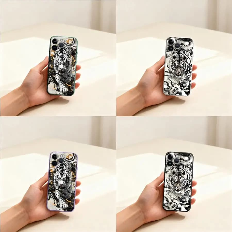 Cover per telefono Ink Tiger Art per Apple iPhone 17 Pro Max 12 Plus XS XR 16 Air 15 13 Mini 11 17e 7 8