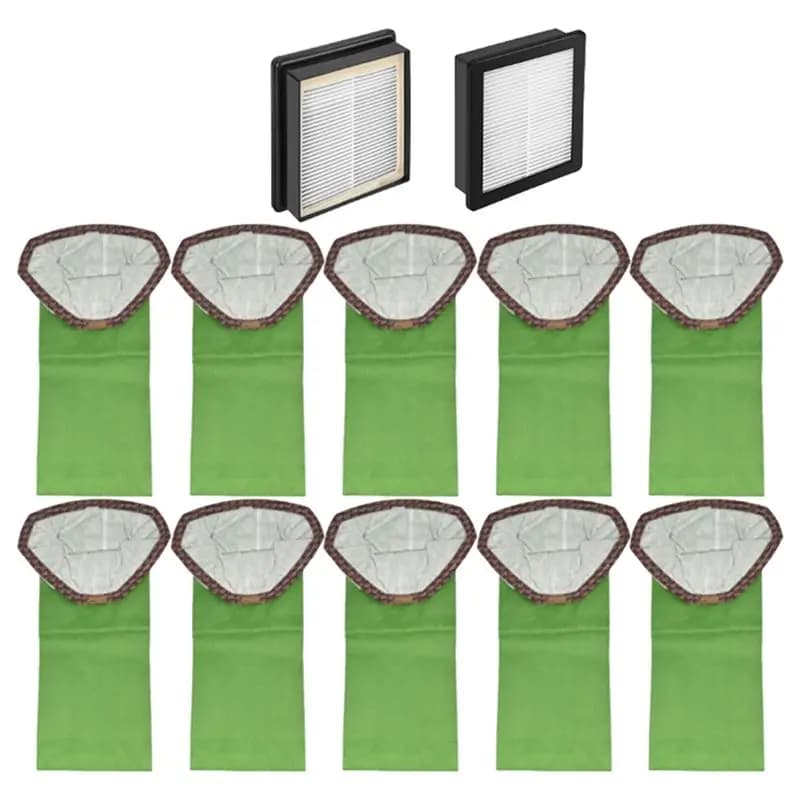 B02C-For Proteam Super Coach Pro 10/Gofit 10 Backpack Vacuum Cleaner Replacement Parts- Includes 10 Vacuum Bags+ 2 Filters