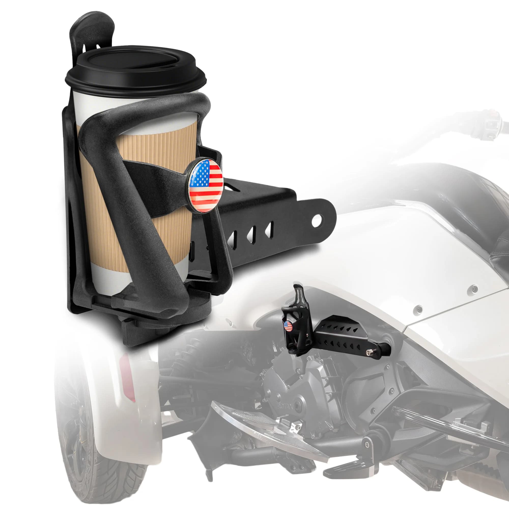 20 ounces bottle holder for Can Am Spyder One PCS Beverage carriers Left side Universal trike accessory for motorcycle