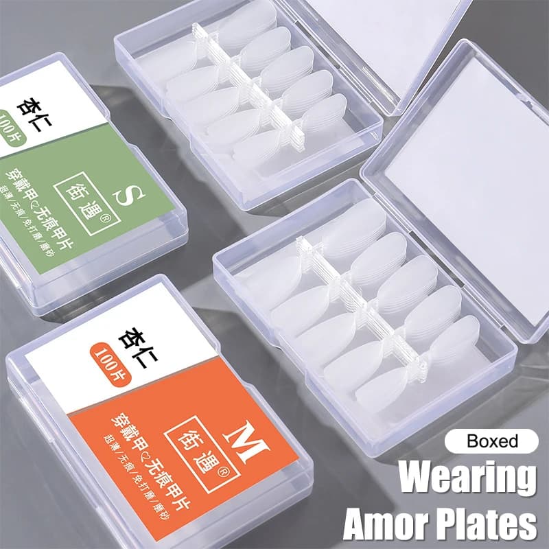 100 Pz/Simple Nail Box No Polishing No Top Track Demal Printing On Nail Tips For House Extension FAI FROM YOU