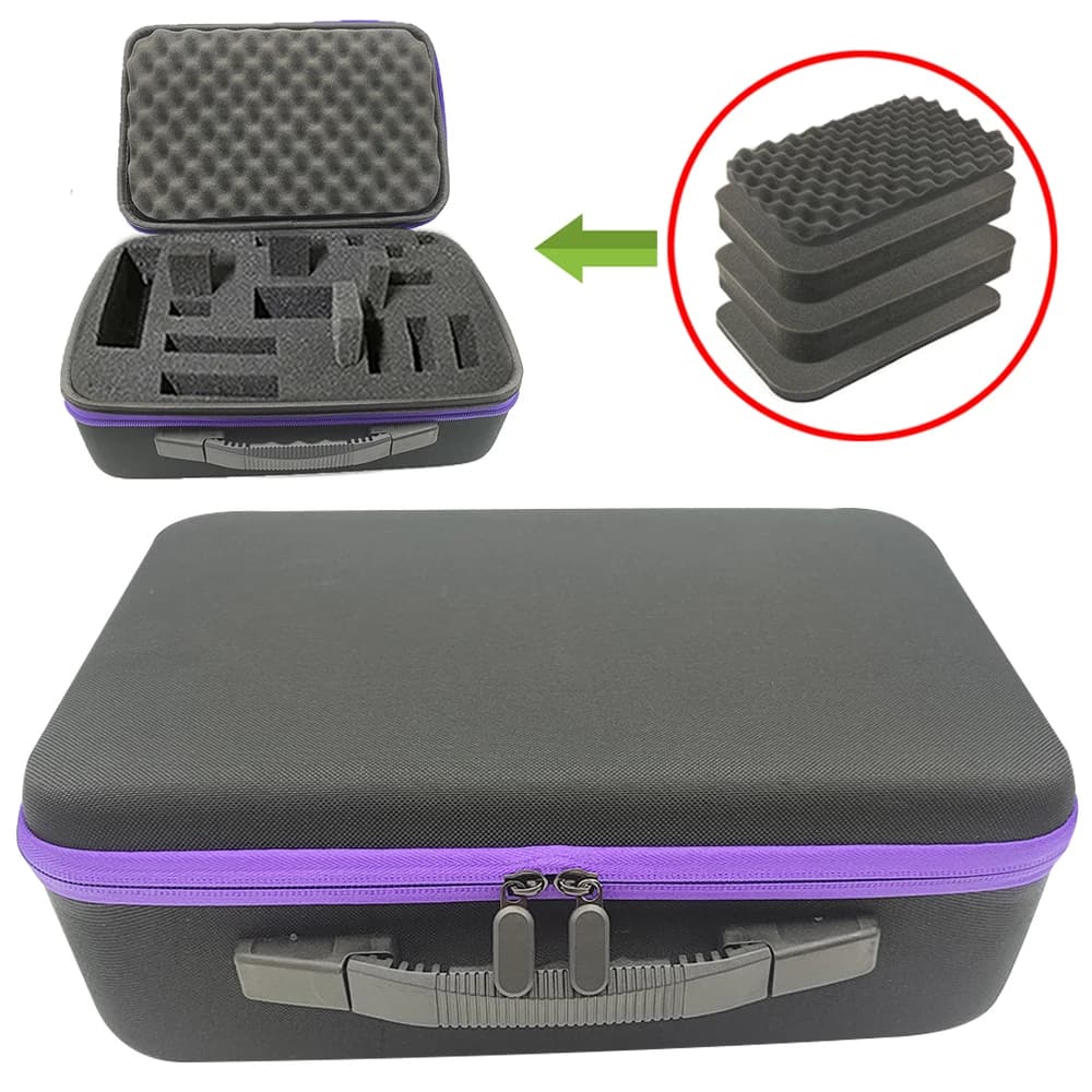 Custodia rigida in schiuma fai-da-te scatola portaoggetti borsa da viaggio con cerniera personalizzazione borsa per fotocamera antiurto per accessori per attrezzi da esterno