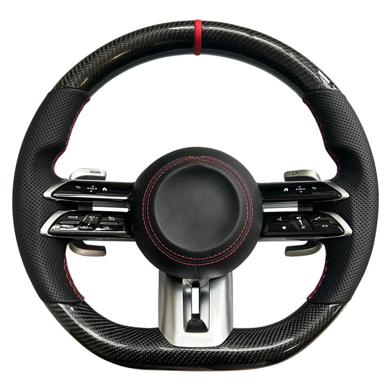 For Mercedes Benz A B C E S Class GLE GLA AMG Coupe Modified Dragonfly Steering Wheel With Decorative Cover