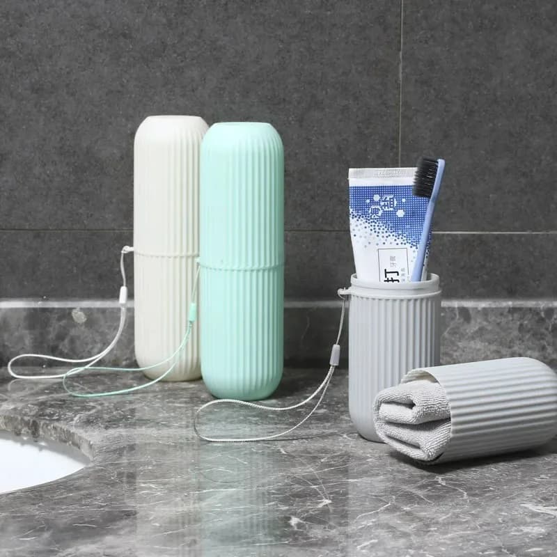 Travel Camping Storage Box Organizer Travel Toiletries Storage Cup New Creat table Toothbrush Protect Holder Cup Case