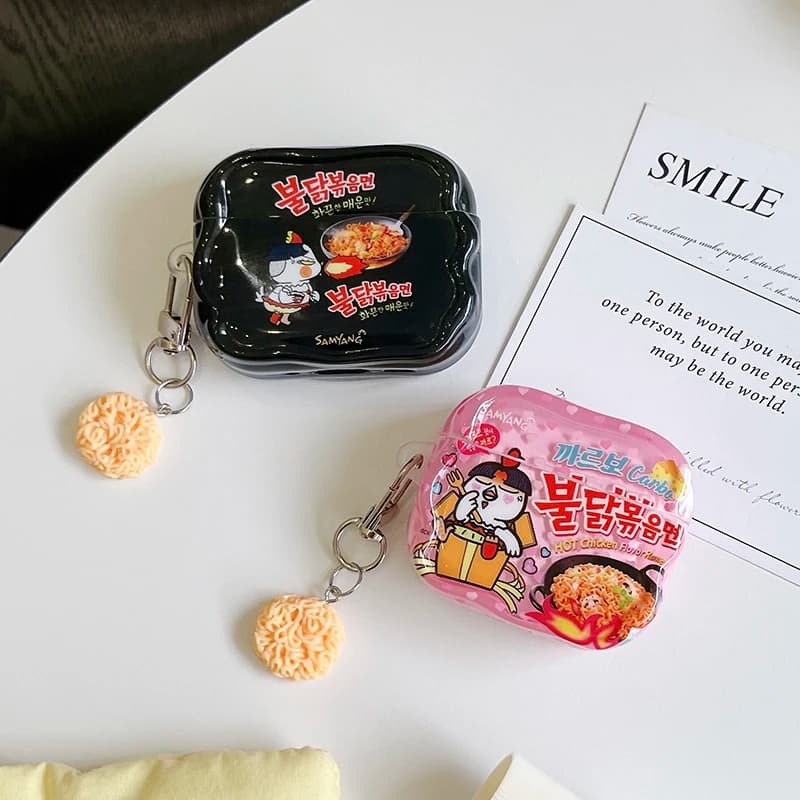 Funny Cute Instant noodles For Apple Airpods 4 3 2 Pro 3 Cover Korean Silicone Headphone Cases For Airpod Pro3 Gen Headset Funda