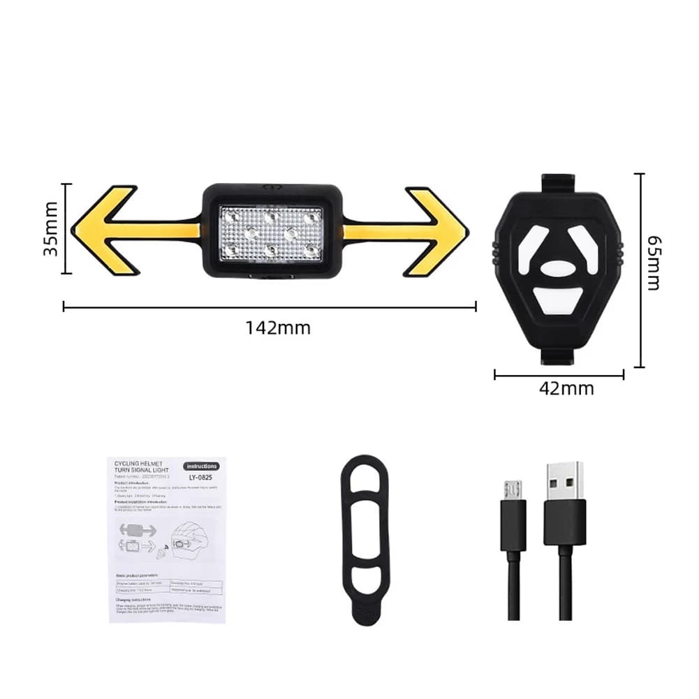 LED Bicycle Taillight Lightweight Rechargeable Warning Tail Light Wireless Remote Control for Motorcycle Bicycle Safety Helmet