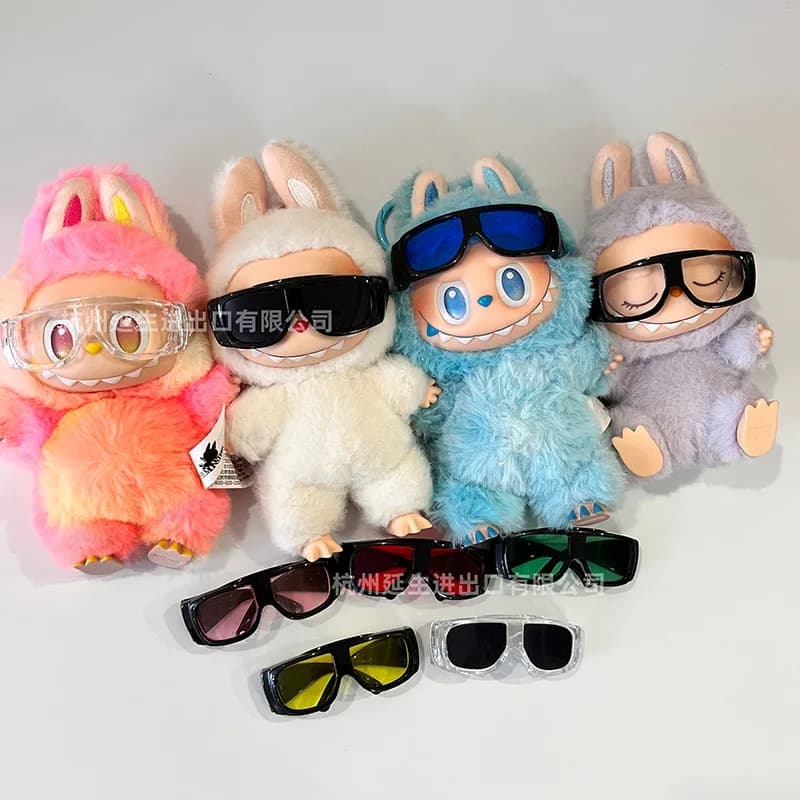 6,5 cm wide Sunglasses for Doll Labubub Swim Glasses Doll Dolls Fashion Glasses DIY Accessories Baby Gift