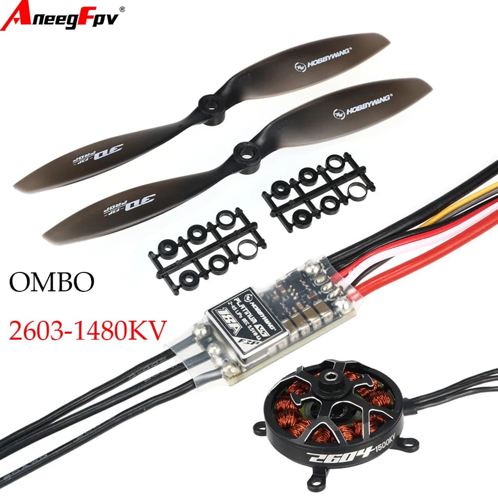 Motore brushless Hobbywing Platinum F3P 3D/4D 2603 1480KV con ESC brushless 18A V5 F3P per drone elettrico ad ala fissa da 120-320g